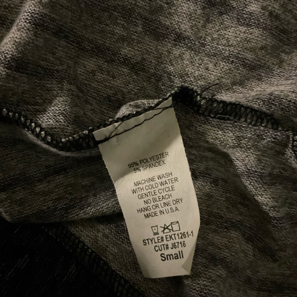 Eloges Poncho Tunic w/Stripe Trim  | EGS Size Small - Picture 8 of 8